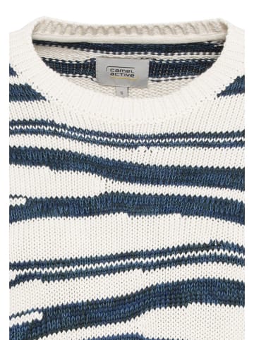 Camel Active Sweter w kolorze biało-granatowym