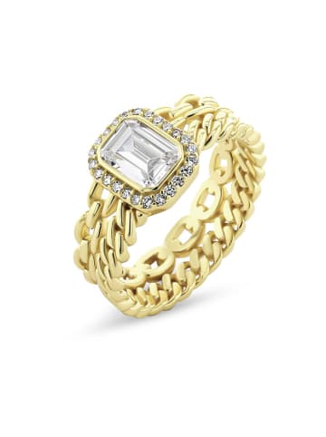 ÔNESSA Beschicht. Ring mit Edelsteinen