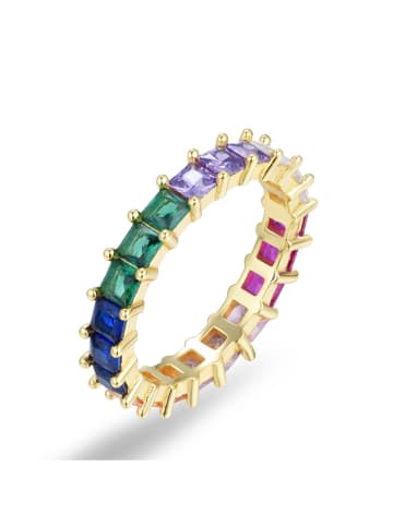 ÔNESSA Beschicht. Ring mit Edelsteinen