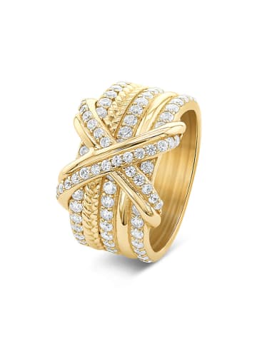 ÔNESSA Beschicht. Ring mit Edelsteinen