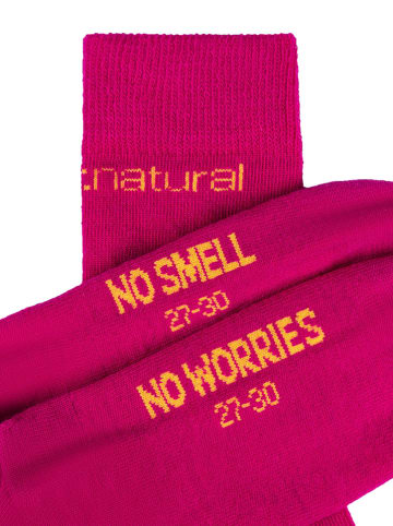 super.natural 2-delige set: sokken "All Day" fuchsia