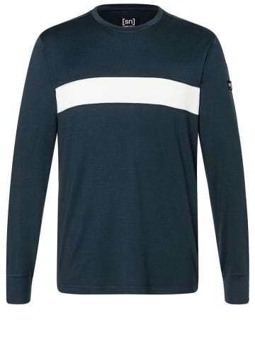 super.natural Functioneel shirt "Montana" donkerblauw/wit