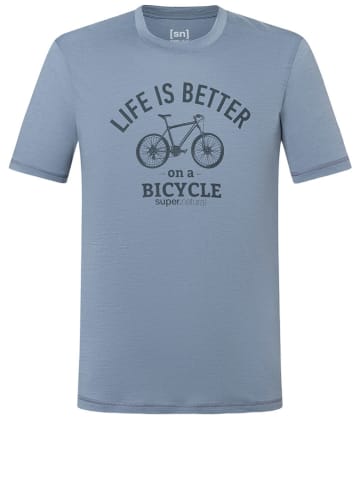 super.natural Functioneel shirt "Better Bike" lichtblauw