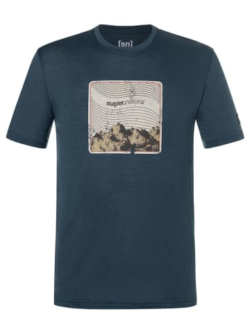 super.natural Functioneel shirt "Mountain Vibes" donkerblauw