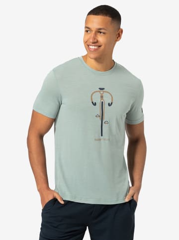 super.natural Functioneel shirt "Vintage Bike" turquoise