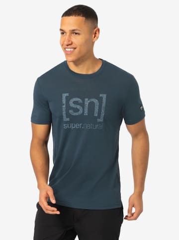 super.natural Funktionsshirt "Logo Lines" in Dunkelblau