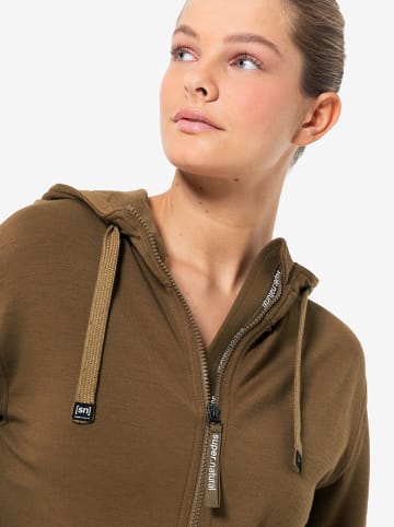 super.natural Sweatvest "Solution" lichtbruin