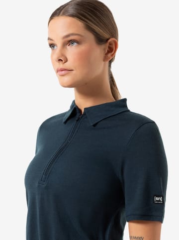 super.natural Poloshirt "Zip" in Dunkelblau