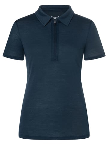 super.natural Poloshirt "Zip" donkerblauw