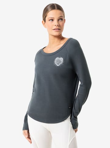 super.natural Funktionslongsleeve "Little Heartwood Crew" in Grau