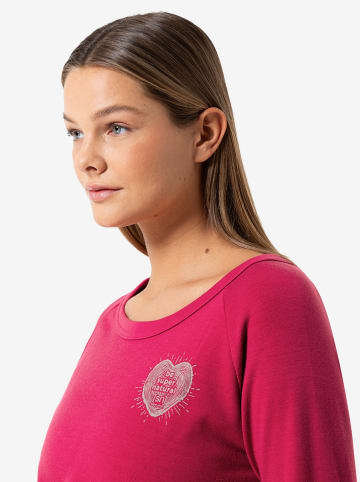 super.natural Longsleeve "Little Heartwood Crew" in Pink