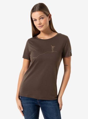 super.natural Functioneel shirt "Bergglück" bruin