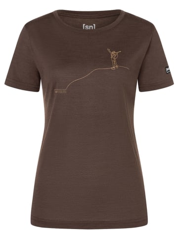 super.natural Functioneel shirt "Bergglück" bruin