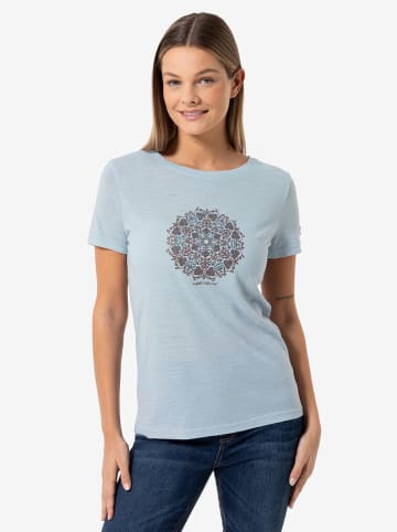 super.natural Funktionsshirt "Ornament" in Hellblau