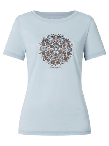 super.natural Funktionsshirt "Ornament" in Hellblau