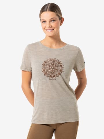 super.natural Functioneel shirt "Ornament" beige