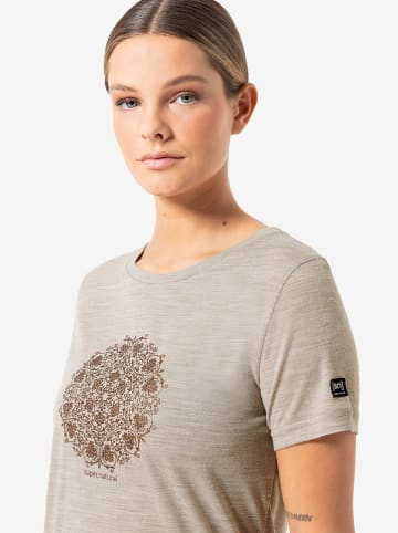 super.natural Functioneel shirt "Ornament" beige