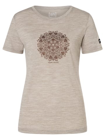 super.natural Functioneel shirt "Ornament" beige