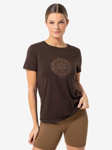 super.natural Functioneel shirt "Ornament" bruin