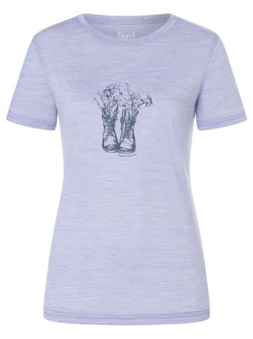 super.natural Functioneel shirt "Flower Boots" paars