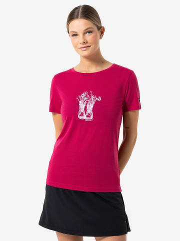 super.natural Funktionsshirt "Flower Boots" in Pink