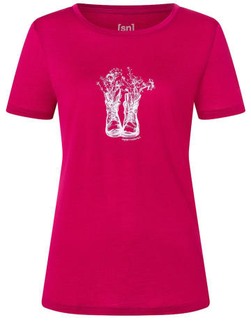 super.natural Funktionsshirt "Flower Boots" in Pink