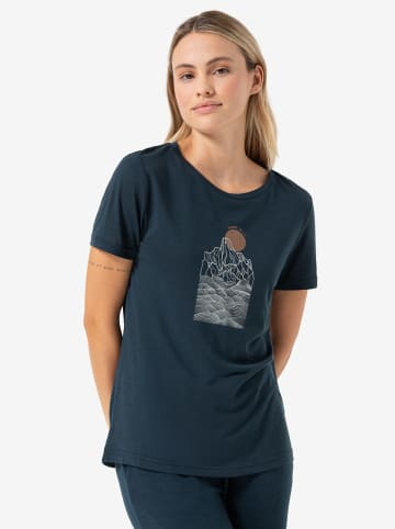 super.natural Functioneel shirt "Preikestolen Cloffs" donkerblauw