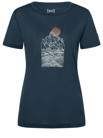 super.natural Funktionsshirt "Preikestolen Cloffs" in Dunkelblau