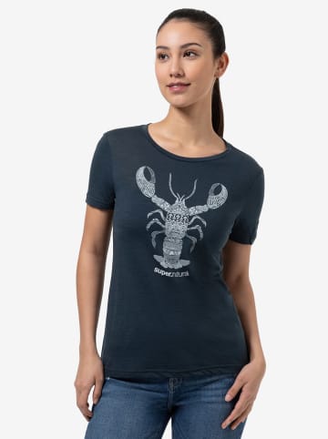 super.natural Funktionsshirt "Tattooed Lobster" in Dunkelblau