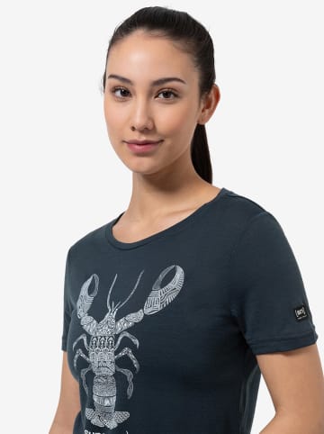 super.natural Functioneel shirt "Tattooed Lobster" donkerblauw
