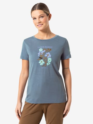 super.natural Functioneel shirt "Flower Market" lichtblauw