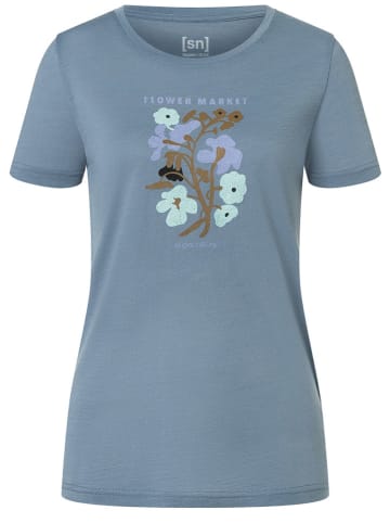 super.natural Funktionsshirt "Flower Market" in Hellblau