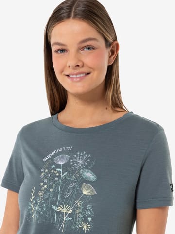 super.natural Functioneel shirt "Rock Flowers" blauw