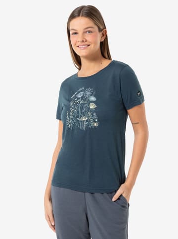 super.natural Funktionsshirt "Rock Flowers" in Dunkelblau