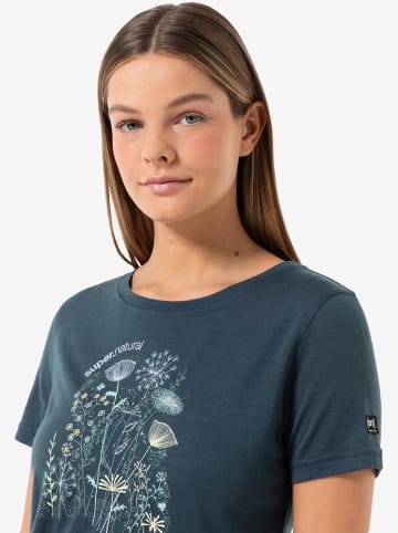 super.natural Funktionsshirt "Rock Flowers" in Dunkelblau