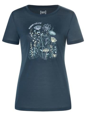 super.natural Funktionsshirt "Rock Flowers" in Dunkelblau