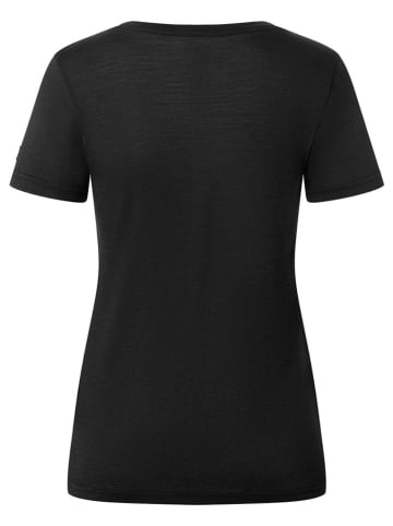 super.natural Funktionsshirt "Flower" in Schwarz