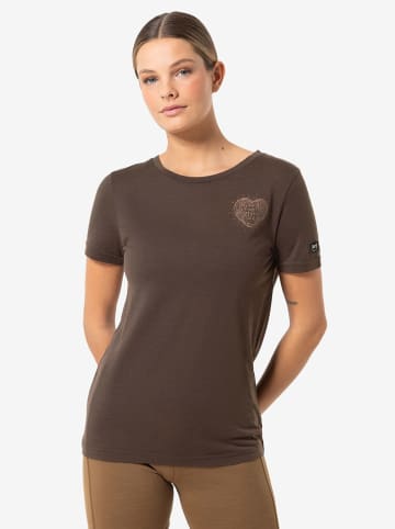 super.natural Funktionsshirt "Little Heartwood" in Braun