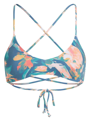 O'Neill Biustonosz bikini "Huntington" w kolorze niebieskim ze wzorem