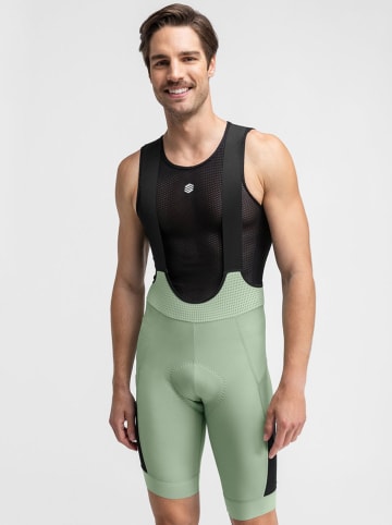 Siroko Fahrradshorts "Castleton" in Grün/ Schwarz
