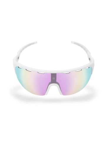 Siroko Okulary sportowe unisex "K3" w kolorze białym ze wzorem