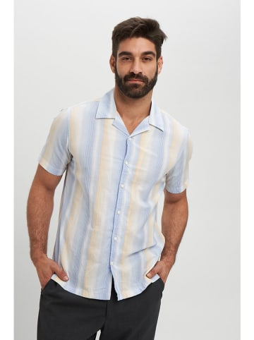 Marks & Spencer Hemd in Hellblau/ Gelb