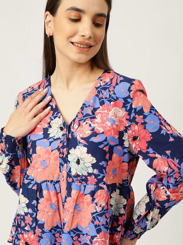 Marks & Spencer Jurk donkerblauw/koraalrood