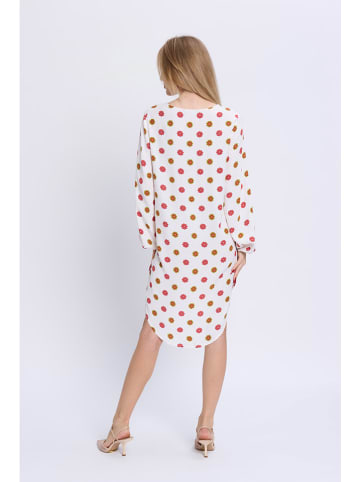 Marks & Spencer Kleid in Creme/ Pink