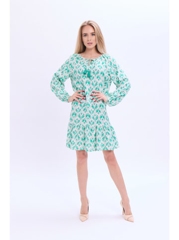 Marks & Spencer Sukienka w kolorze biało-turkusowym