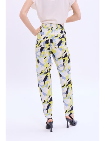 Marks & Spencer Hose in Weiß/ Grün/ Schwarz