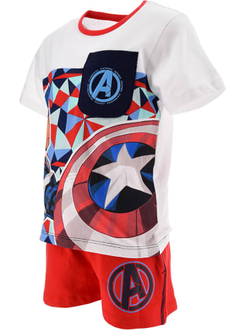 Avengers 2-częściowy zestaw "Avengers" w kolorze czerwono-białym ze wzorem
