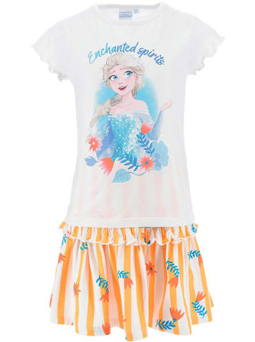 Disney Frozen 2-częściowy zestaw "Kraina Lodu" w kolorze pomarańczowo-białym ze wzorem