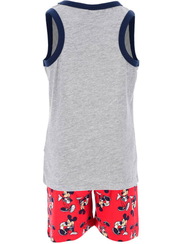 Disney Mickey Mouse Pyjama "Mickey" in Grau/ Rot