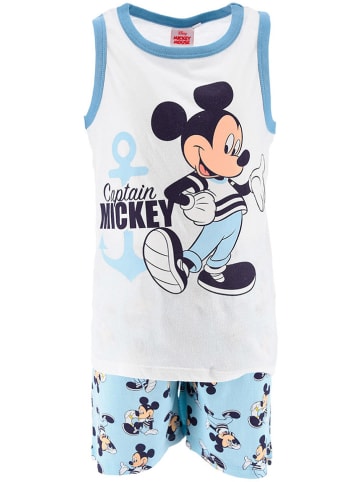 Disney Mickey Mouse Pyjama "Mickey" in Hellblau/ Weiß